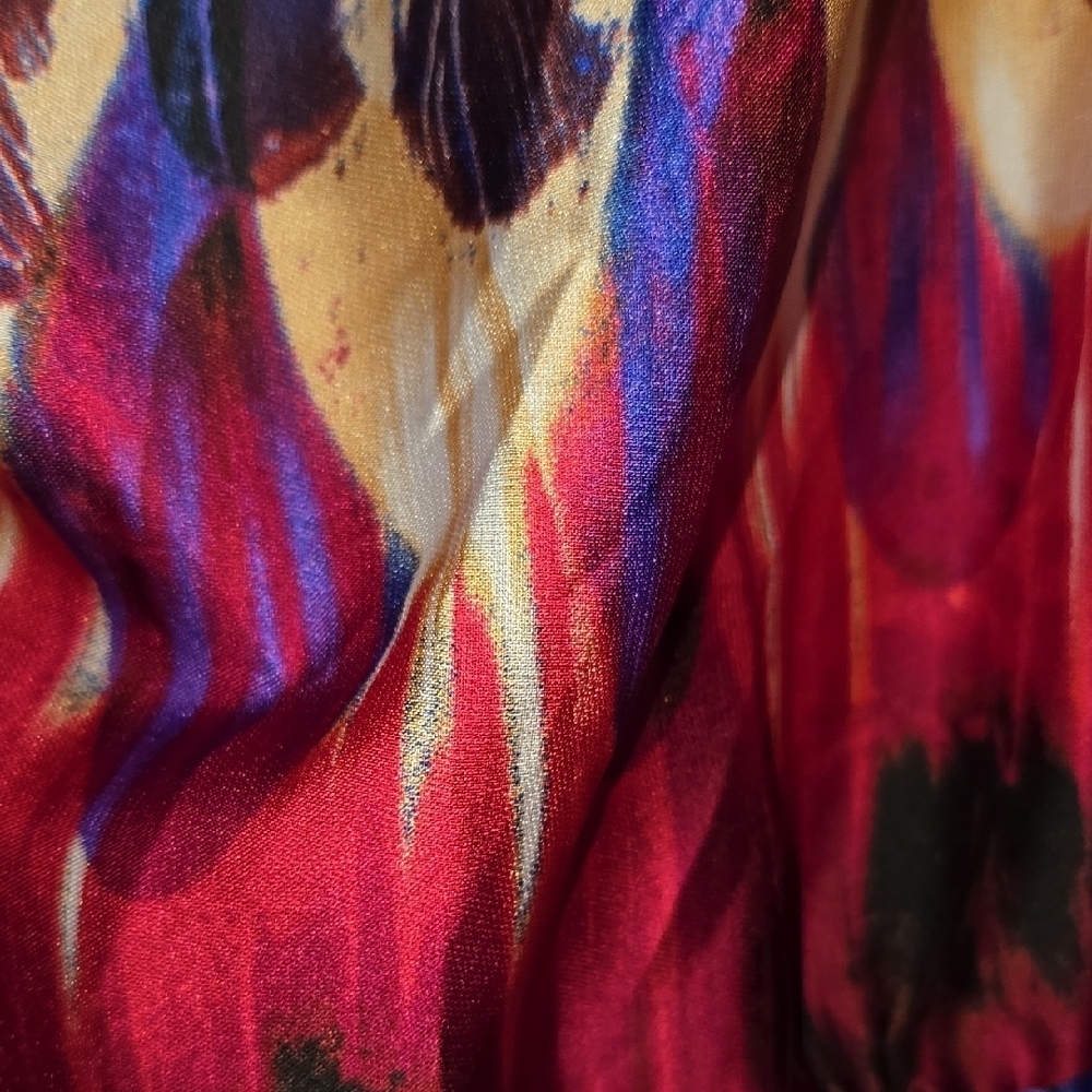 Bisou Bisou Purple and Red Asymmetrical One Shoulder Dress - Picture 8 of 8